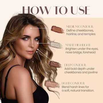 Best Vegan Contour Palette with Mirror - Highly Pigmented