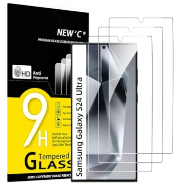 NEW'C 3 Pack Screen Protector for Galaxy S24 Ultra