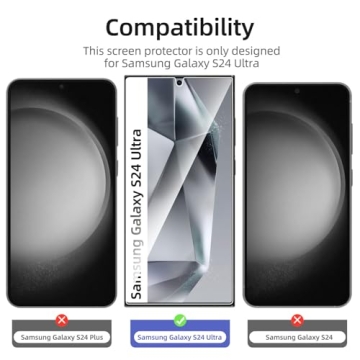 NEW'C 3 Pack Screen Protector for Galaxy S24 Ultra