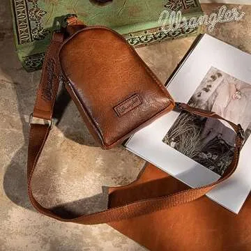 Wrangler Small Sling Bag for Women Crossbody Bags Fanny Pack Chest Bag,WG87-210ABR