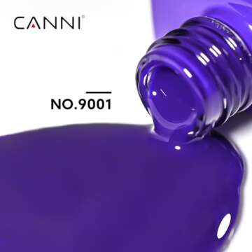 CANNI Royal Blue Purple Gel Nail Polish, 1Pcs Navy Purple Blue Gel Polish Dark Cobalt Blue Color Nai...