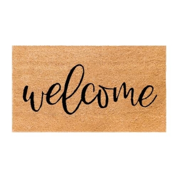THEODORE MAGNUS Door Mat – Coir Doormat for Outdoor Entrance, Durable Welcome Mat with Non-Slip Ba...