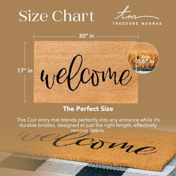 Durable THEODORE MAGNUS Door Mat - Non-Slip & Stylish