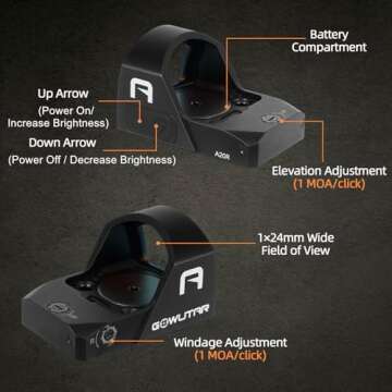 GOWUTAR A20 Red Dot Sight - Motion Activated Precision