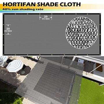Hortifan 40% Garden Sunblock Shade Cloth for All Outdoor Use