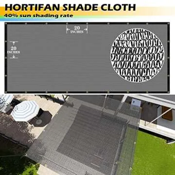 Hortifan 40% Garden Sunblock Shade Cloth for All Outdoor Use
