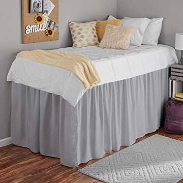 Cottingon Dorm Room Bed Skirt - Stylish Microfiber Twin XL