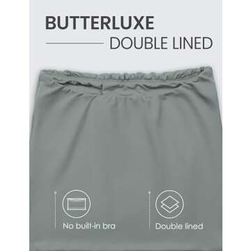 CRZ YOGA Butterluxe Double Lined Tube Tops for Women Basic Cropped Bandeau Strapless Casual Going Out Crop Shirts Grey Sage X-Small