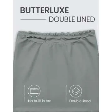 CRZ YOGA Butterluxe Double Lined Tube Tops for Women Basic Cropped Bandeau Strapless Casual Going Out Crop Shirts Grey Sage X-Small