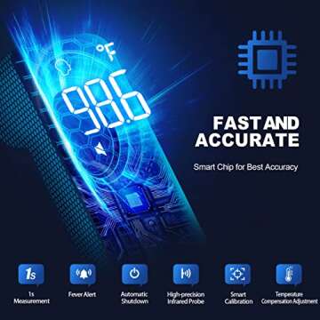 Thermometer for Adults and Kids, Digital Forehead Thermometer with Fever Alarm, Silent Mode & 35-Set Memory, Object 2 in 1 Mode, FSA/HSA Eligible