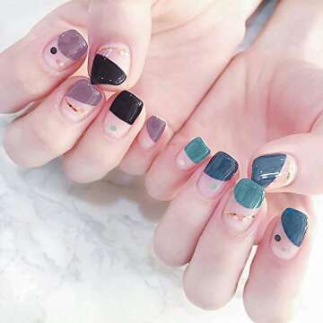 MEFA Gel Nail Polish Set, 12 Colors Soak Off Nail Gel with Gift Box, Blue Nude Gray Colors Nail Art Manicure Set