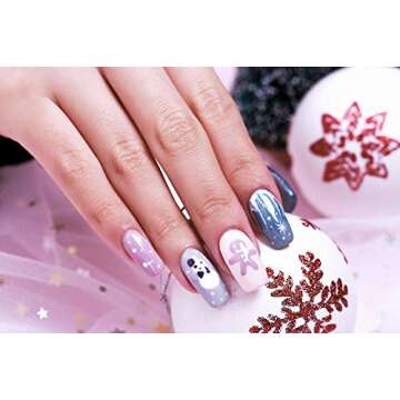 MEFA Gel Nail Polish Set, 12 Colors Soak Off Nail Gel with Gift Box, Blue Nude Gray Colors Nail Art Manicure Set