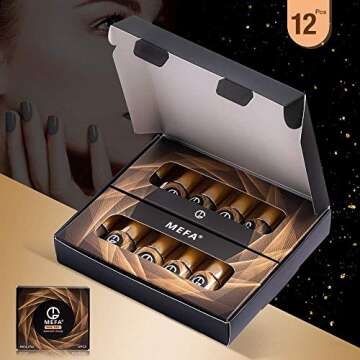 MEFA Gel Nail Polish Set, 12 Colors Soak Off Nail Gel with Gift Box, Blue Nude Gray Colors Nail Art Manicure Set