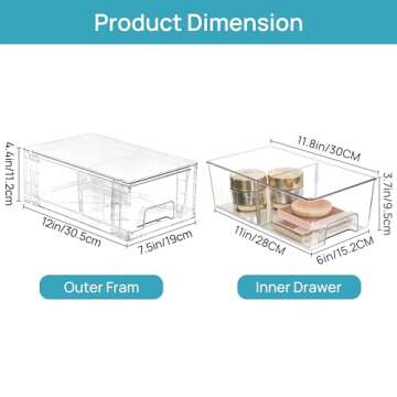 Stackable Storage Drawers for Home and Office Organization