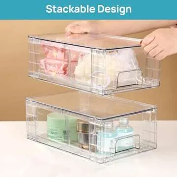 Stackable Storage Drawers for Home and Office Organization