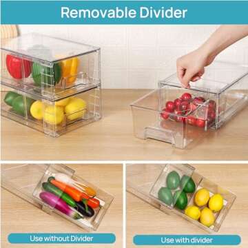 Stackable Storage Drawers for Home and Office Organization