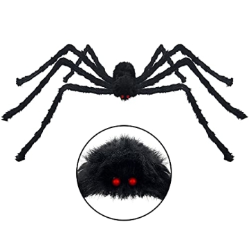 Pawliss Giant Halloween Spider 6.6 Ft Outdoor Decor