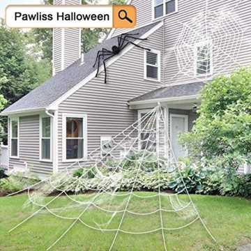 Pawliss Giant Halloween Spider 6.6 Ft Outdoor Decor