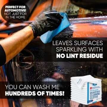 12" x 12" MW Pro Microfiber Cleaning Cloths - 12 Pack