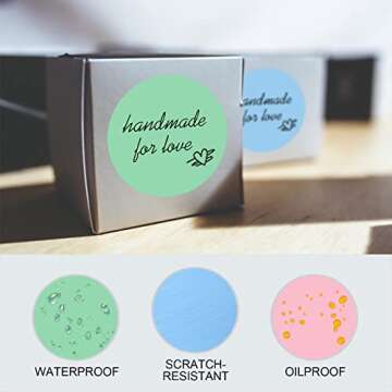 Misofuki 2" 750 Labels Green Circle Direct Thermal Stickers Labels Roll Compatible with Zebra, Rollo, MUNBYN, Self-Adhesive Round Direct Thermal Labels