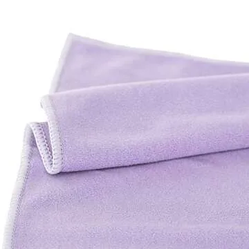 Shandali Hot Yoga GoSweat Microfiber Hand Towel in Super Absorbent Premium Violet Suede for Bikram, Pilates, Gym, and Outdoor Sports. 16 x 26.5 inches.
