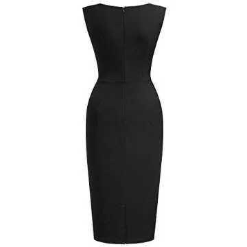 Miusol Retro Ruffle Slim Dress - Perfect for Work & Events