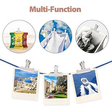 Pack of 8 Bag Clips, Stainless Steel and Heavy Duty Metal Bag Clip,Tightly Seals Chip, Coffee, Bread or Cereal Bags to Keep Food Fresh, for Home, Kitchen, Office, Pantry, Camping (Matte Silver)