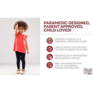 Kids First Aid Kit with Instant Ice Packs for Travel