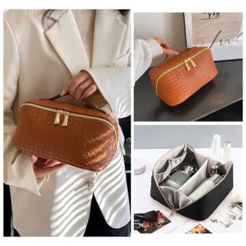 Stylish Waterproof Large Makeup Bag for Travel Use