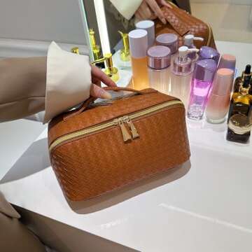 Stylish Waterproof Large Makeup Bag for Travel Use