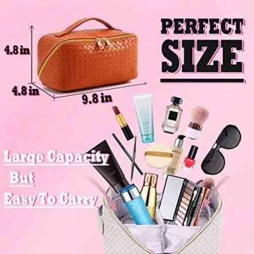 Stylish Waterproof Large Makeup Bag for Travel Use
