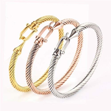 Stylish Unisex Stainless Steel Cable Wire Bracelet