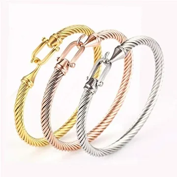 Stylish Unisex Stainless Steel Cable Wire Bracelet