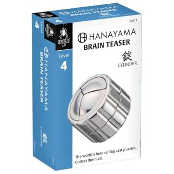 BePuzzled Hanayama Cylinder Metal Puzzle - Level 4 Challenge