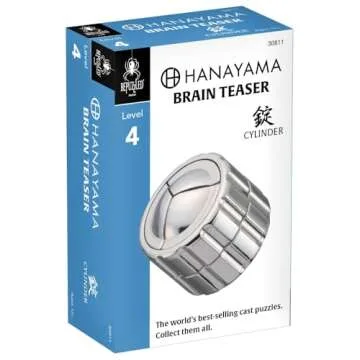 BePuzzled Hanayama Cylinder Metal Puzzle - Level 4 Challenge