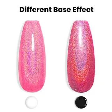 RARJSM Holographic Hot Pink Gel Polish for Vibrant Nails