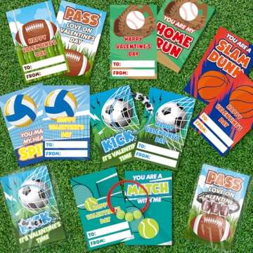 AuroTops Sports Bracelets & Cards Perfect for Kids Valentines