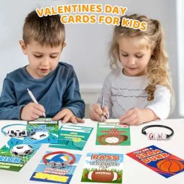 AuroTops Sports Bracelets & Cards Perfect for Kids Valentines