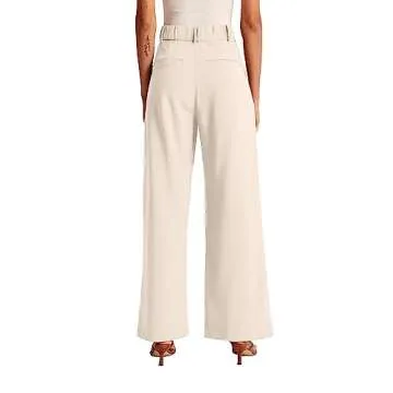 KUNMI Women's Wide Leg Pants for Business & Casual Wear