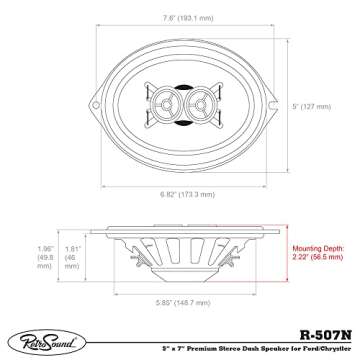 Retro Dash Speaker for 1967-68 Mustang & 1960-65