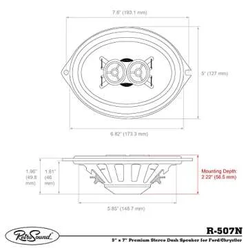 Retro Dash Speaker for 1967-68 Mustang & 1960-65