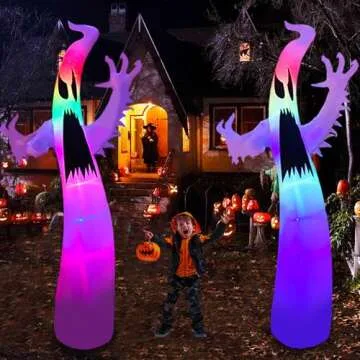 SEASONBLOW 12 Ft Inflatable Portable Halloween Terrible Ghost for Lawn Yard Garden Indoors and Outdoors Holiday Decoration