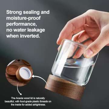 Glass Spice Jars with Airtight Lids for Kitchen Organization