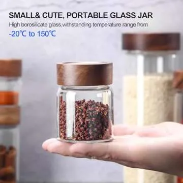Glass Spice Jars with Airtight Lids for Kitchen Organization