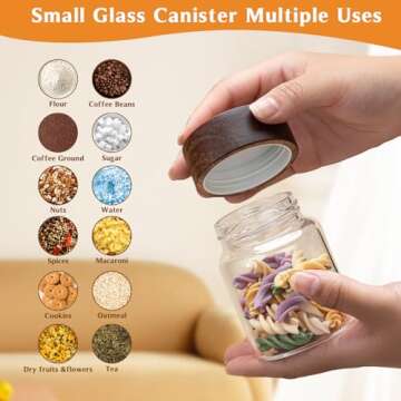 Glass Spice Jars with Airtight Lids for Kitchen Organization