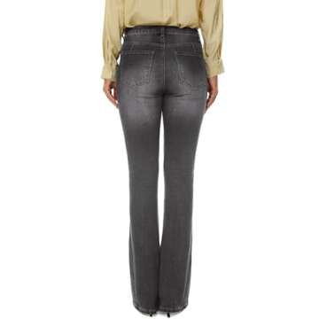 VIPONES Women's Flare Bell Bottom Jeans - High Waisted Denim