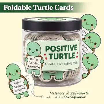 60 Positive Turtle Cards with NFC Keychain - Joyful Gift