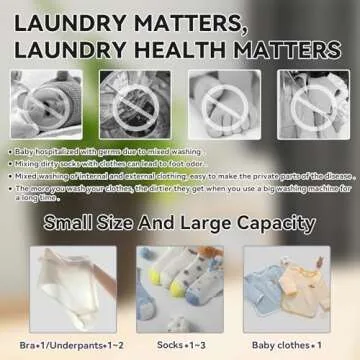 Portable Mini Washing Machine | Compact for Underwear & Baby Clothes | Lightweight & Quiet Energy-Ef...