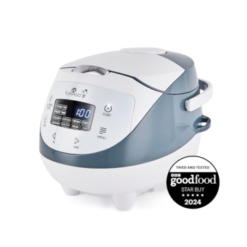 Yum Asia Panda Mini Rice Cooker With Ninja Ceramic Bowl and Advanced Fuzzy Logic (3.5 cup, 0.63 litr...