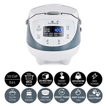 Yum Asia Panda Mini Rice Cooker with Ninja Bowl  -  Perfect Rice at Home!